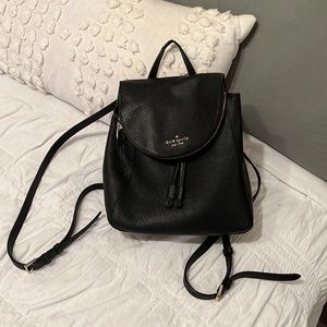Black leather Kate back pack